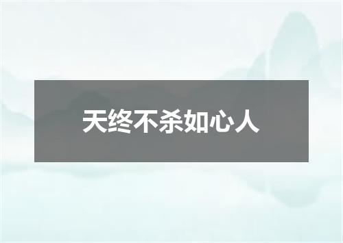 天终不杀如心人