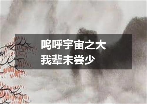 呜呼宇宙之大我辈未尝少