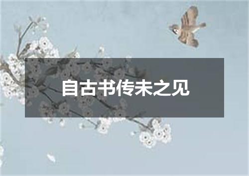 自古书传未之见