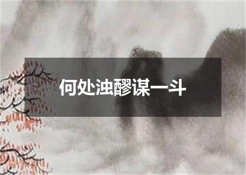 何处浊醪谋一斗