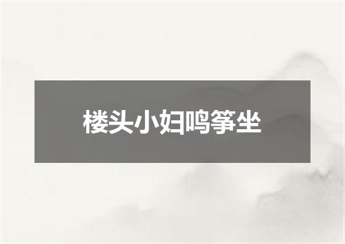 楼头小妇鸣筝坐