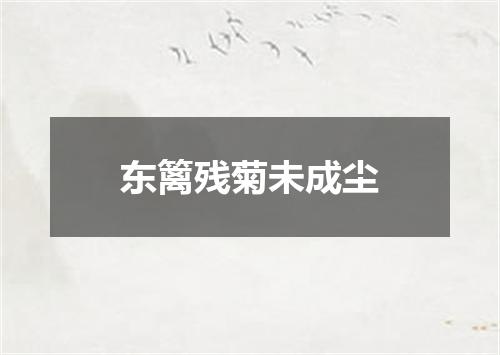 东篱残菊未成尘