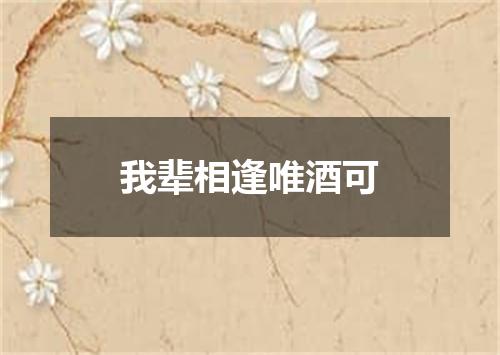 我辈相逢唯酒可