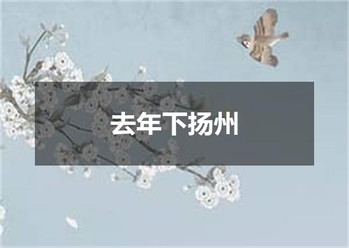 去年下扬州