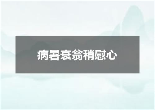 病暑衰翁稍慰心