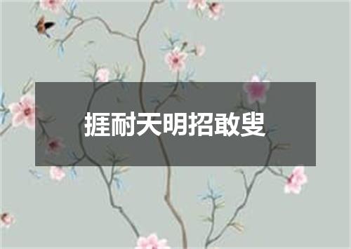 捱耐天明招敢叟