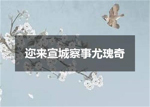 迩来宣城察事尤瑰奇