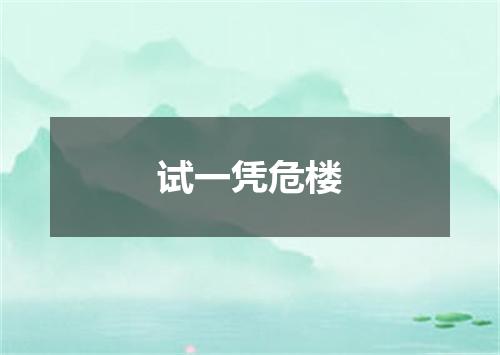 试一凭危楼
