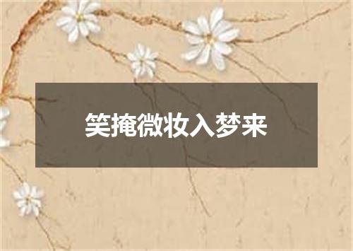 笑掩微妆入梦来