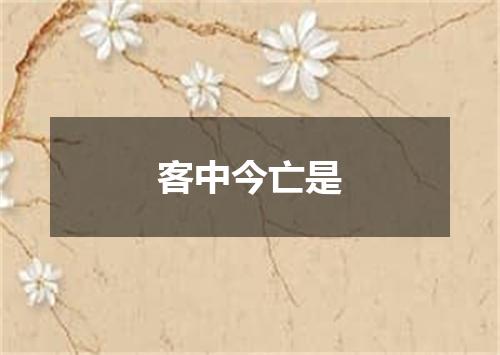 客中今亡是