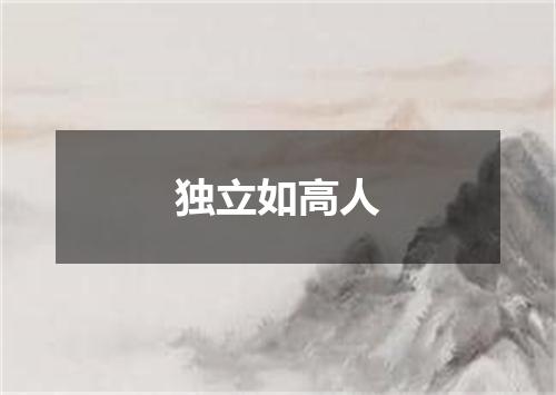 独立如高人