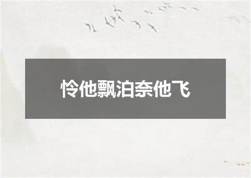 怜他飘泊奈他飞