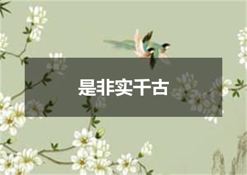 是非实千古