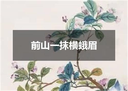 前山一抹横蛾眉