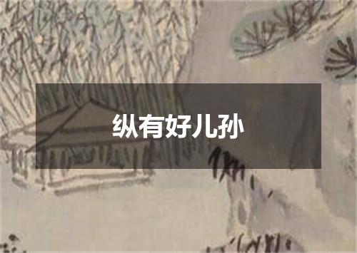 纵有好儿孙
