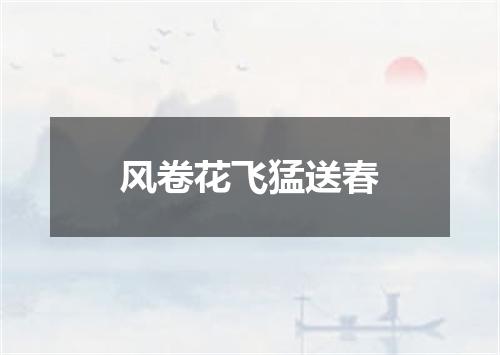 风卷花飞猛送春