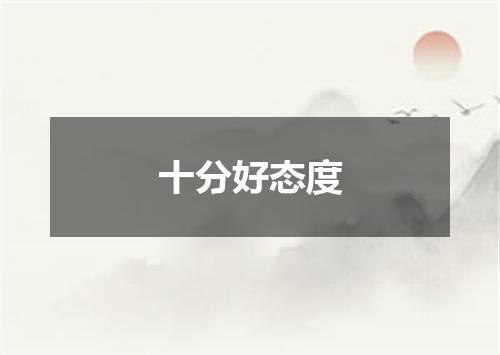 十分好态度