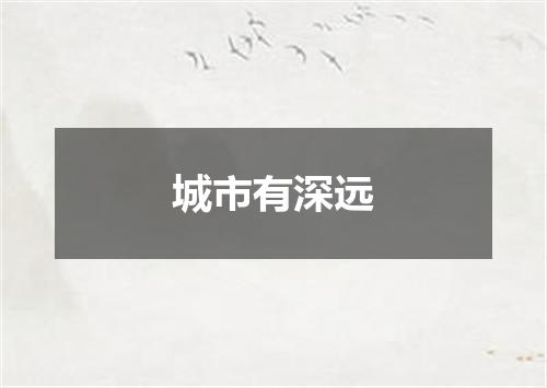 城市有深远