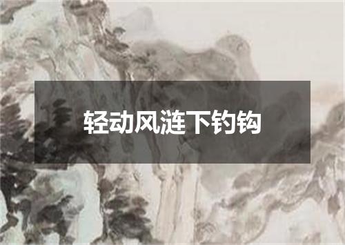 轻动风涟下钓钩