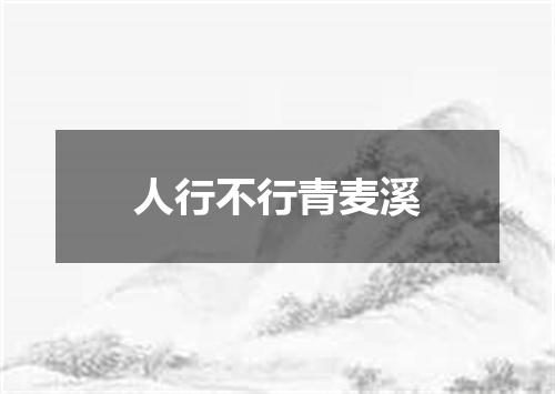 人行不行青麦溪