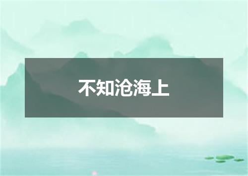 不知沧海上