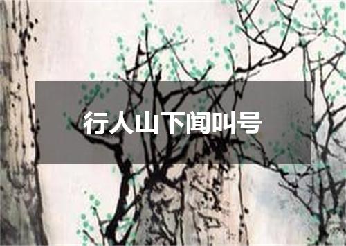 行人山下闻叫号