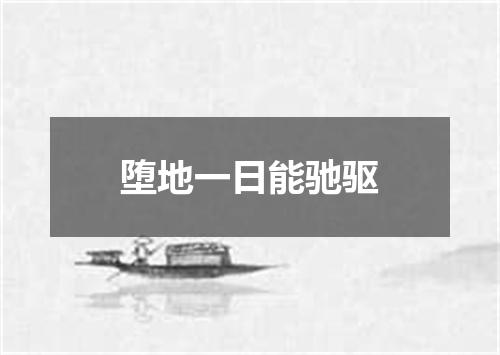 堕地一日能驰驱