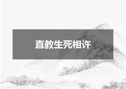 直教生死相许