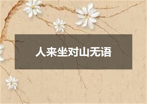 人来坐对山无语