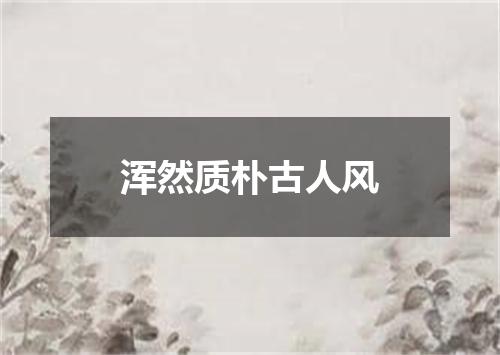 浑然质朴古人风