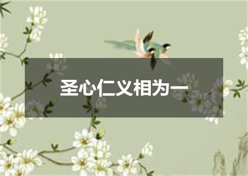 圣心仁义相为一