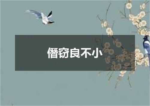 僭窃良不小