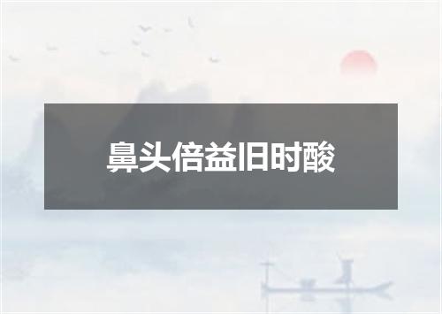 鼻头倍益旧时酸