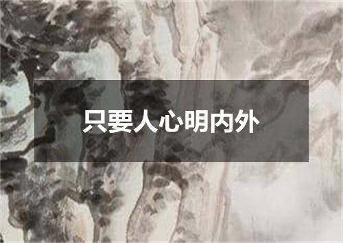 只要人心明内外
