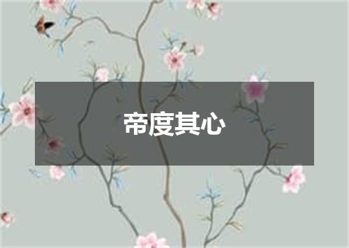 帝度其心