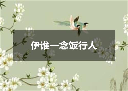 伊谁一念饭行人