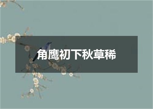 角鹰初下秋草稀