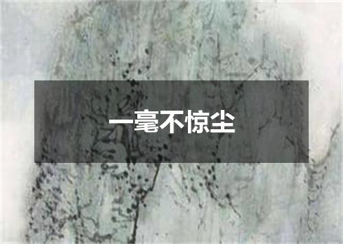 一毫不惊尘