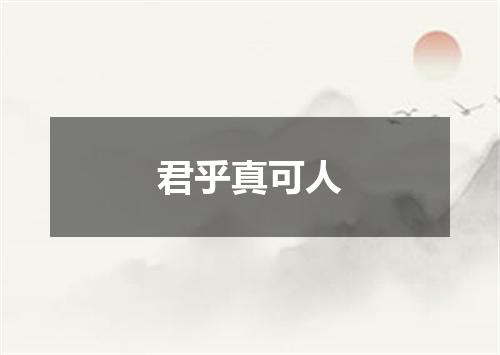 君乎真可人