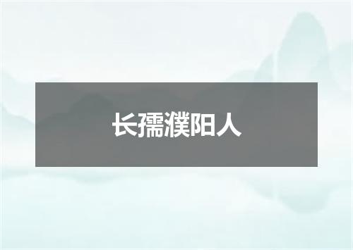 长孺濮阳人