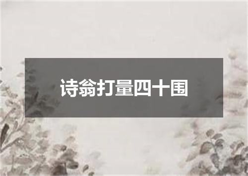 诗翁打量四十围