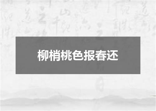 柳梢桃色报春还