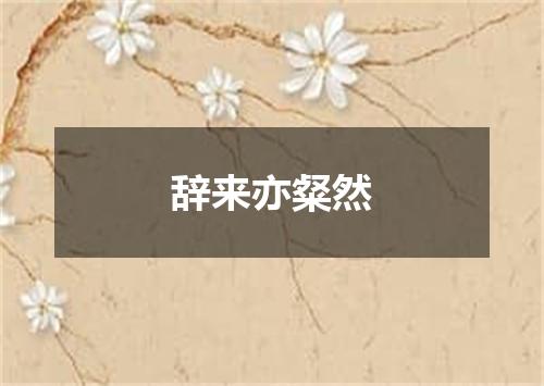 辞来亦粲然
