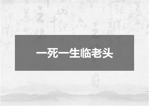 一死一生临老头