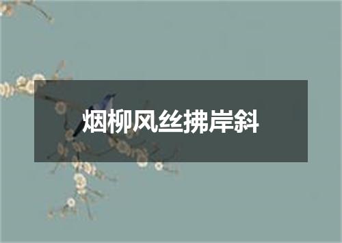 烟柳风丝拂岸斜