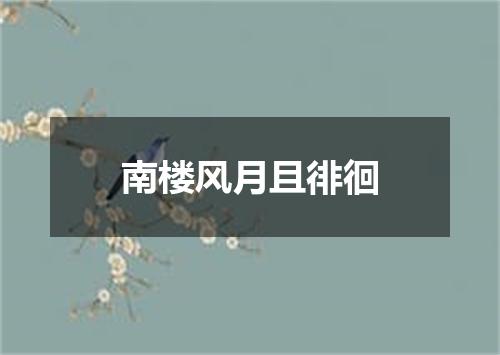 南楼风月且徘徊
