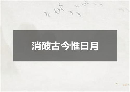 消破古今惟日月