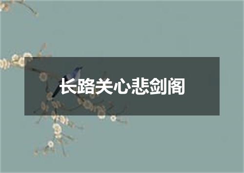 长路关心悲剑阁