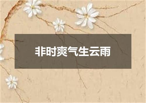 非时爽气生云雨