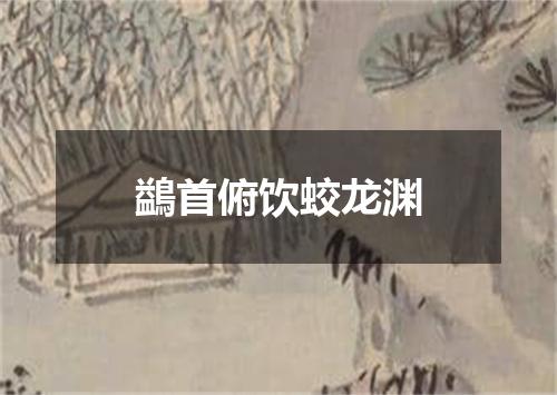 鷁首俯饮蛟龙渊
